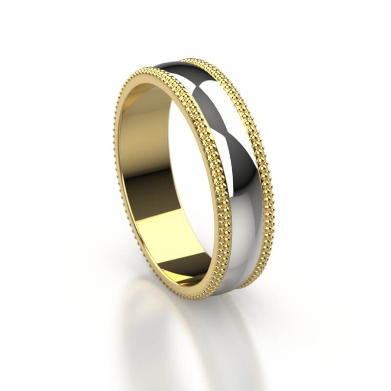 Zlatý snubní prsten VIII