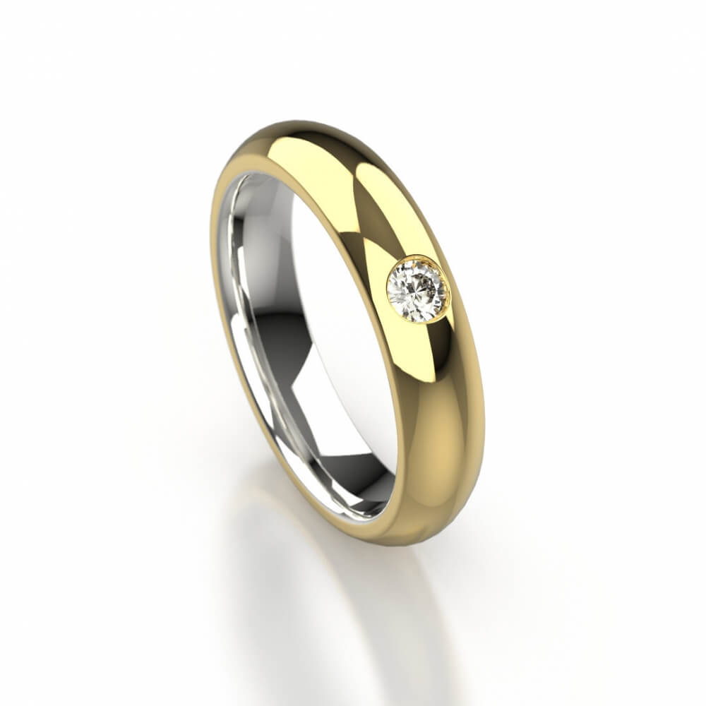 Zlatý snubní prsten VII