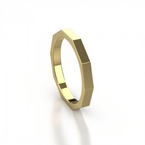 Zlatý snubní prsten IX