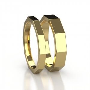 Zlatý snubní prsten IX